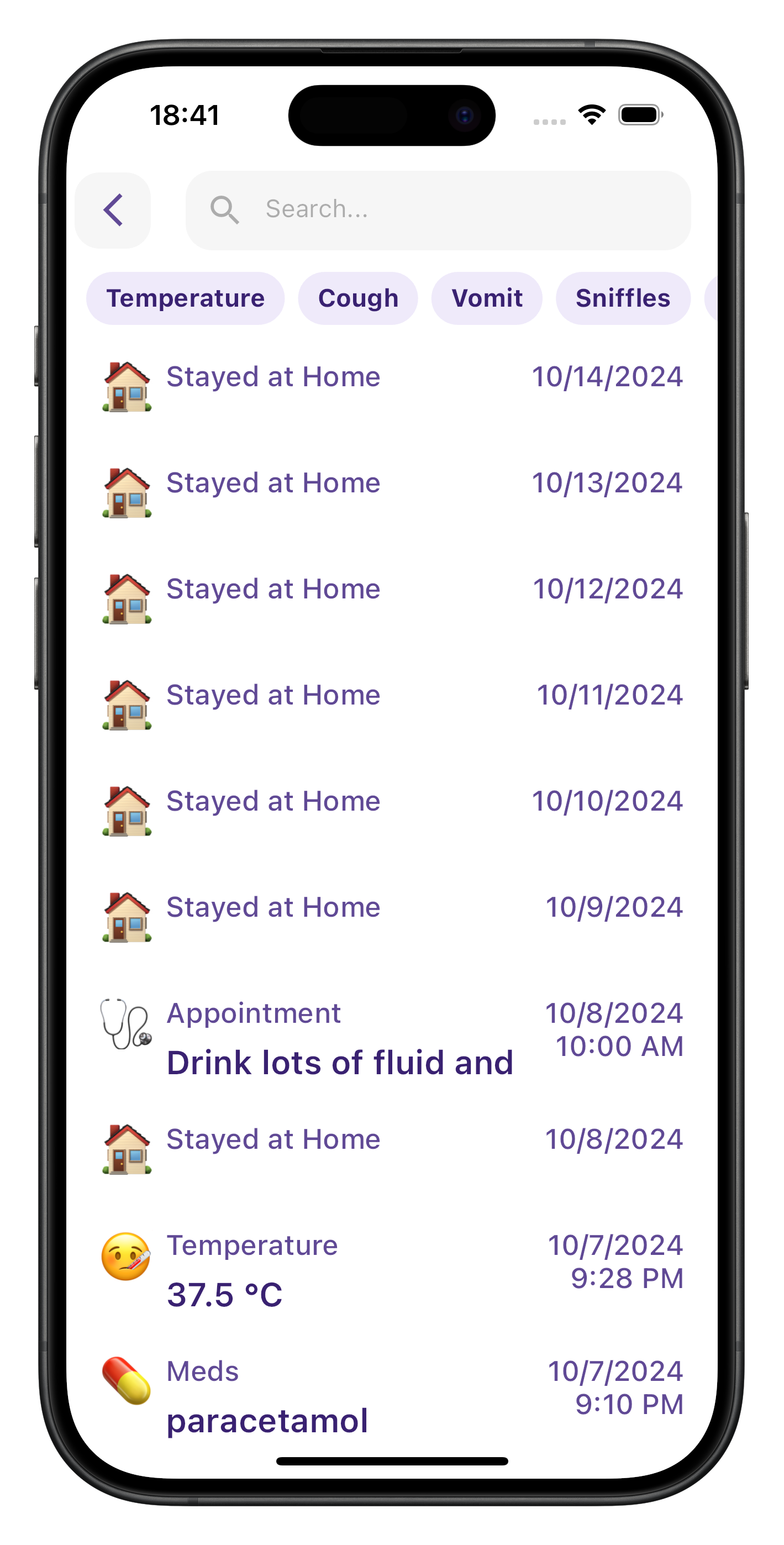 MedKid Search View